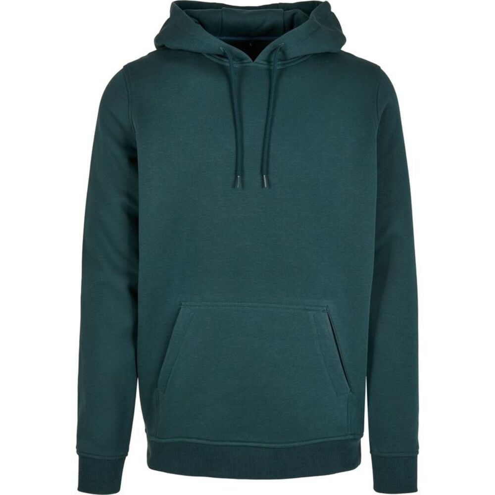 Build Your Brand Mens Heavy Pullover Hoodie / Bottle Green
